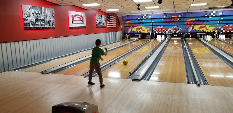 Interior view of Meadow Bowl Lanes bowling alley