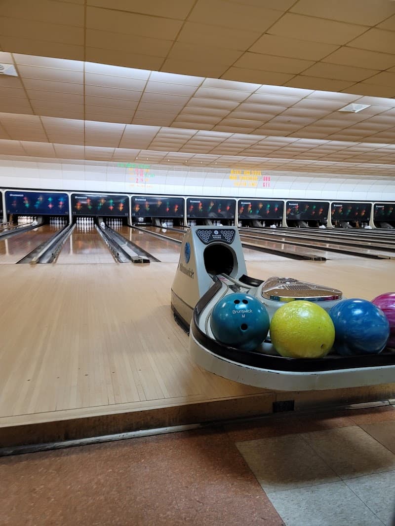 Interior view of Meadow Lanes North bowling alley