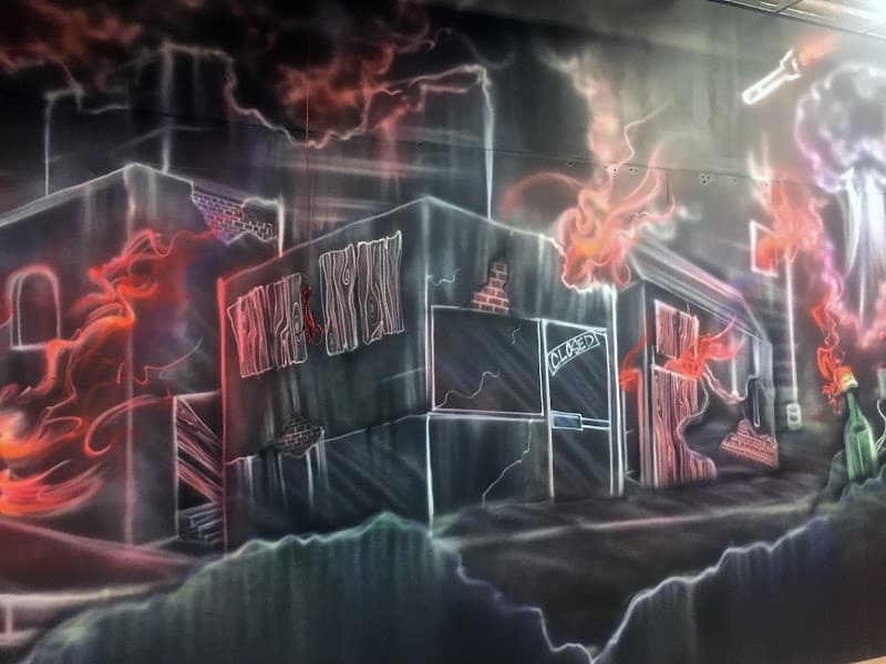 Interior view of Midway Lanes Family Entertainment Complex bowling alley