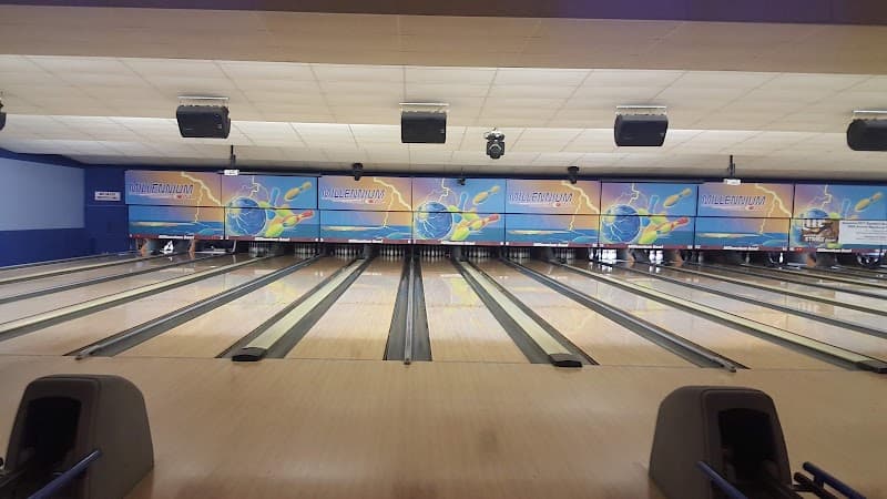 Interior view of Millennium Bowl bowling alley