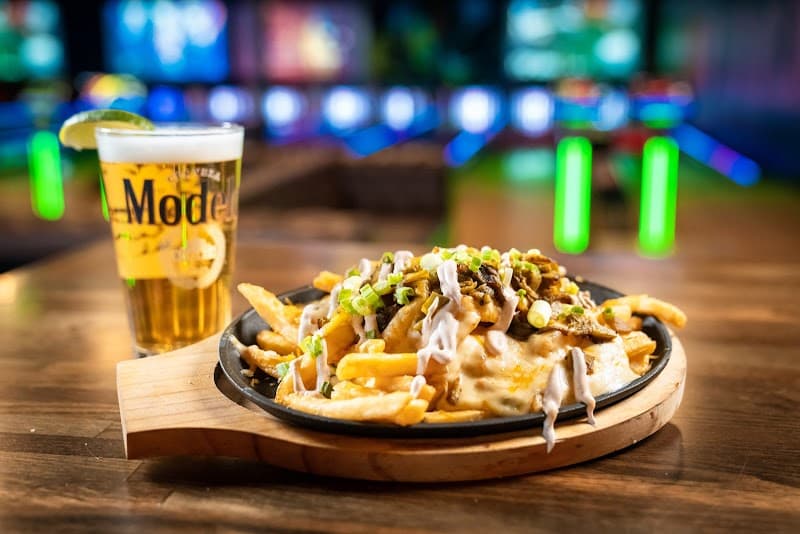 Interior view of Monkey Rock bowling alley