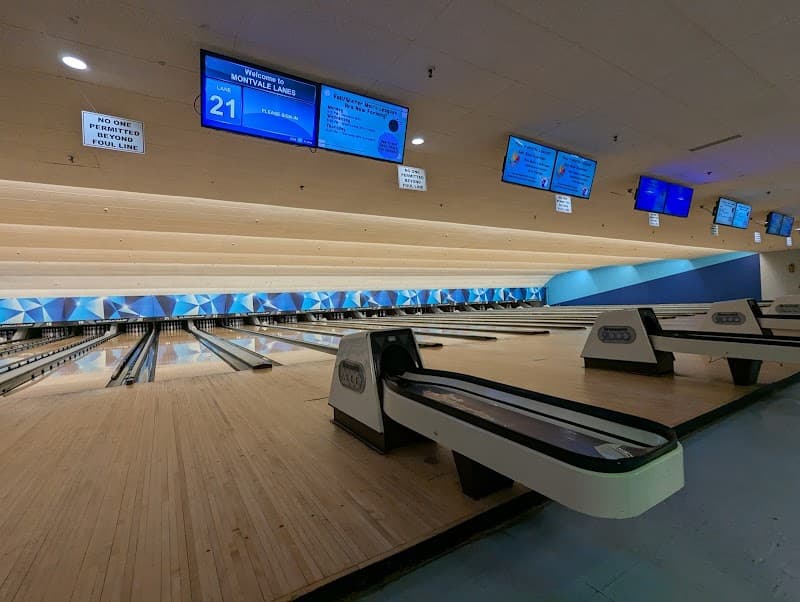 Interior view of Montvale Lanes Inc. bowling alley