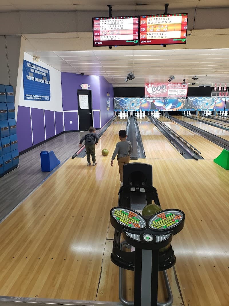 Interior view of Morrisville Lanes bowling alley