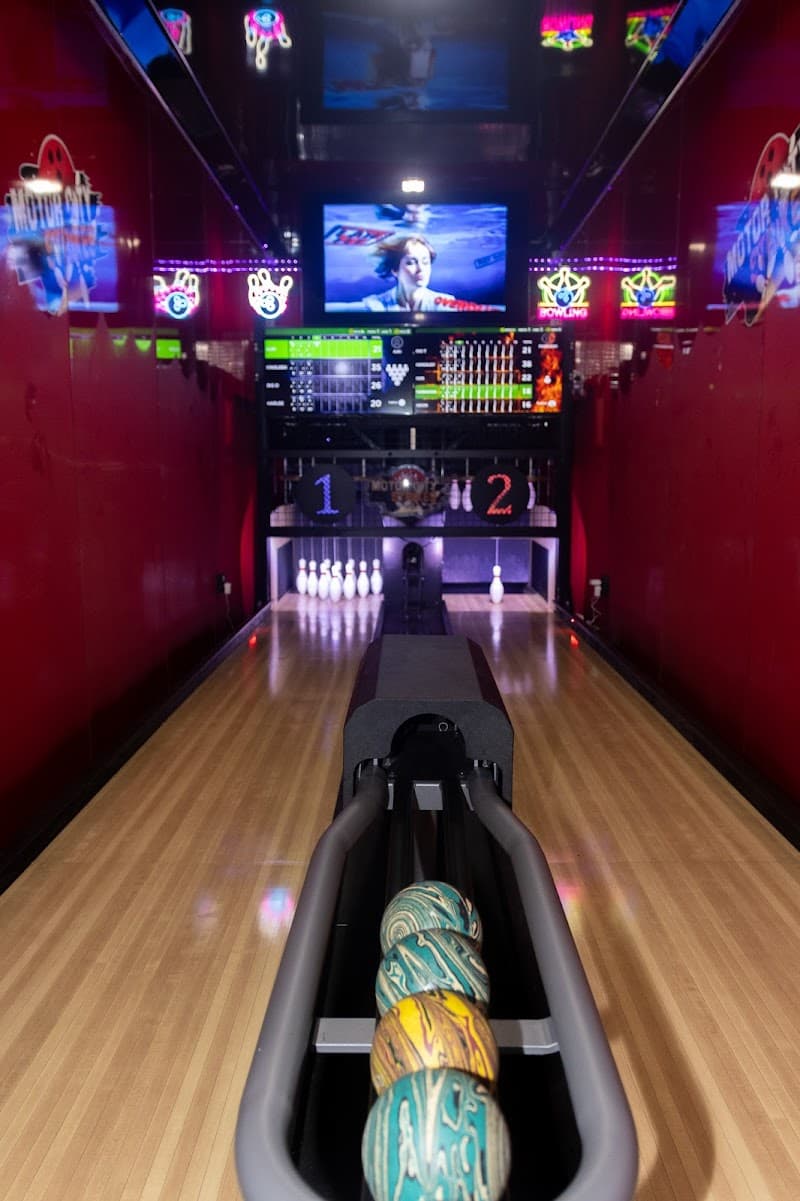 Interior view of Motor City Strikes bowling alley