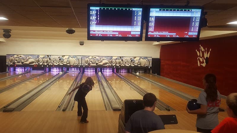 Interior view of Mt. Morris Lanes and Pro Shop bowling alley