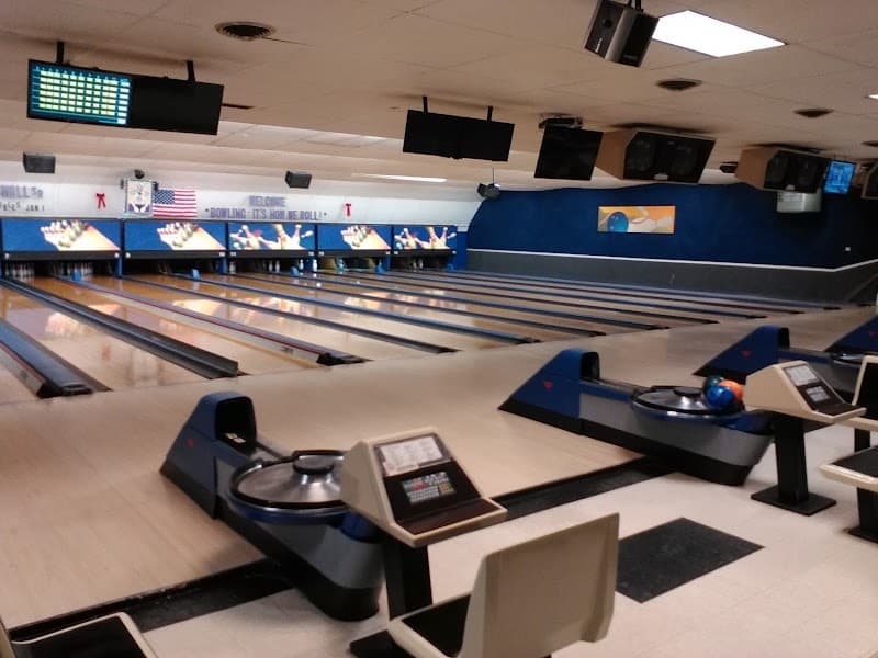 Interior view of New Arterial Lanes bowling alley