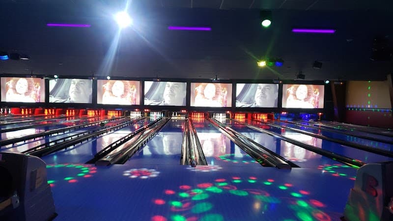 Interior view of North Bowl Lanes bowling alley