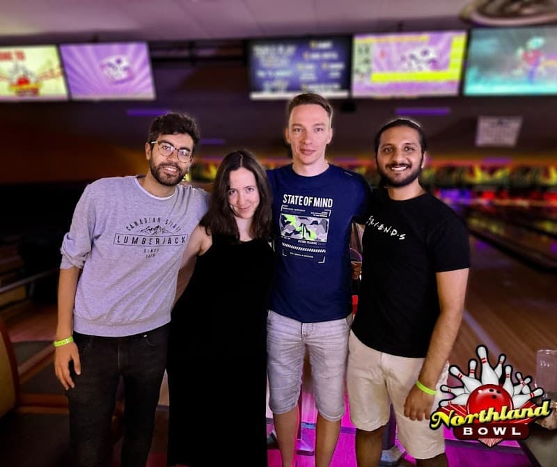 Interior view of Northland Bowl & Sports Center bowling alley