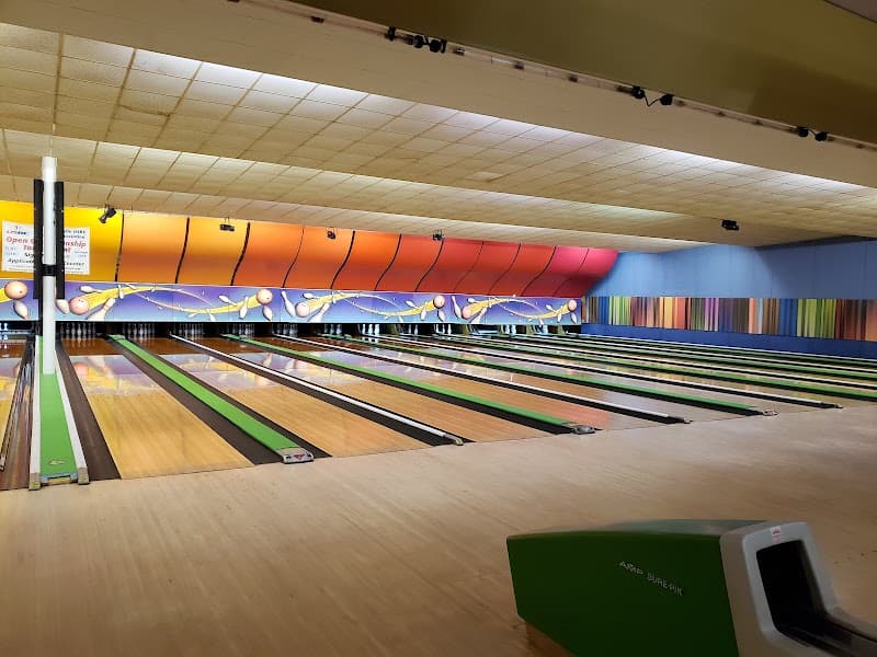 Interior view of Northland Lanes bowling alley