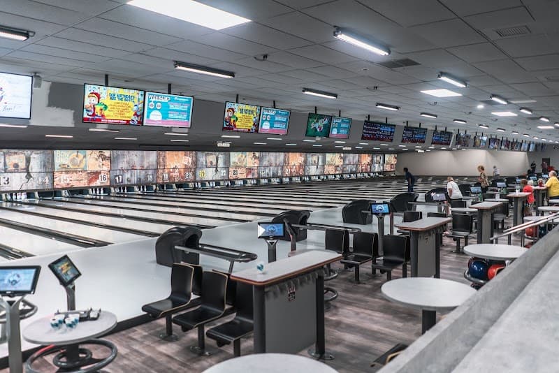 Interior view of Our Town Alley bowling alley