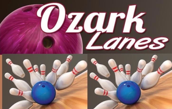 Interior view of Ozark Bowling Lanes bowling alley