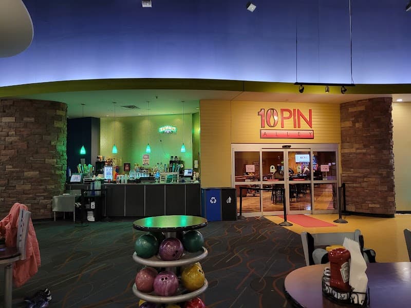 Interior view of PINZ bowling alley