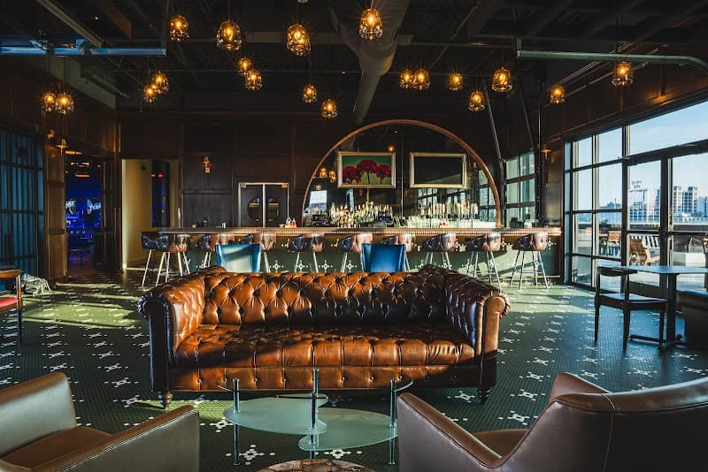 Interior view of Pickle Palace bowling alley