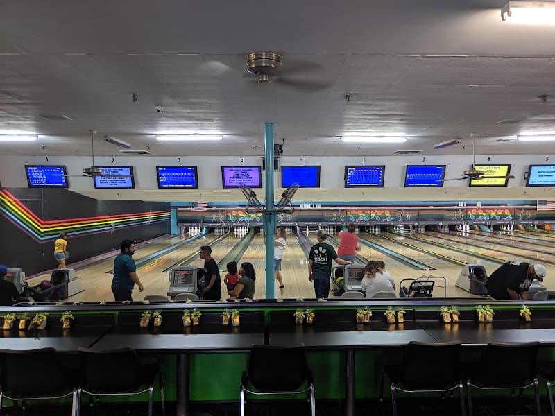 Interior view of Porterville Lanes & Sports Center bowling alley
