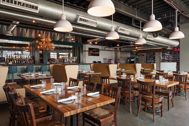 Interior view of Punch Bowl Social bowling alley