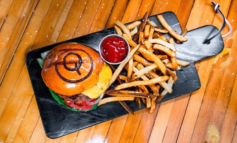 Interior view of Quinnz Pinz bowling alley