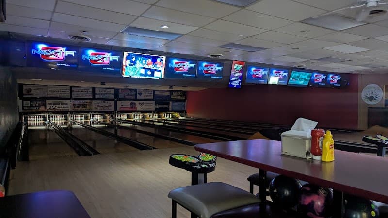 Interior view of Rec Bowl bowling alley