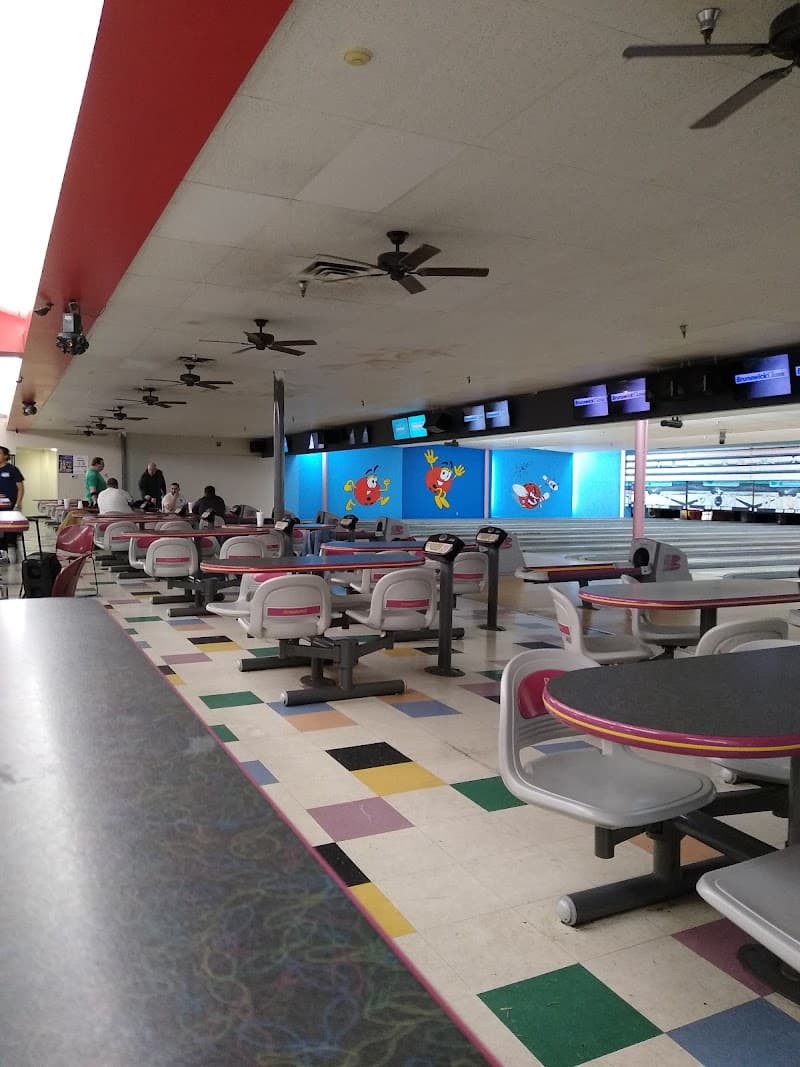 Interior view of Red Bird Lanes bowling alley