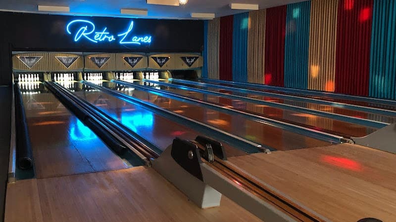 Interior view of Retro Lanes Bowling Alley bowling alley