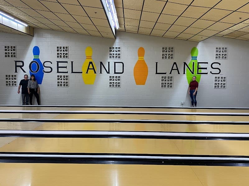 Interior view of Roseland Lanes bowling alley