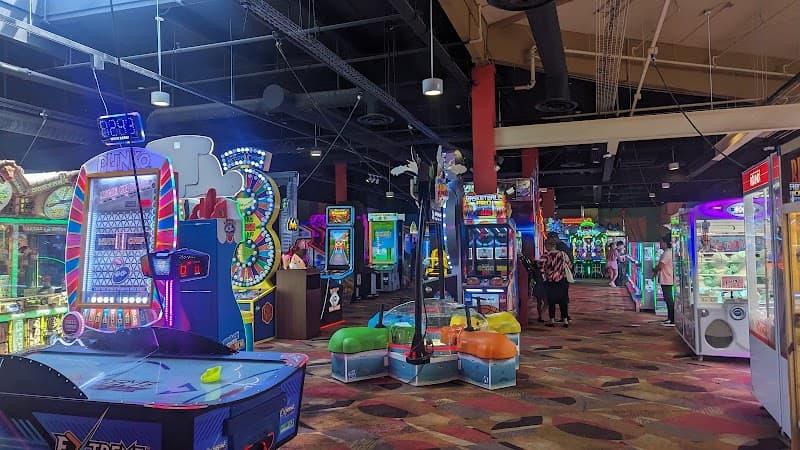 Interior view of Round1 Bowling & Arcade Lakewood Center Mall bowling alley