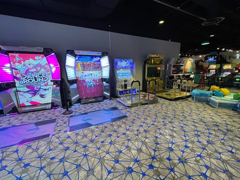 Interior view of Round1 Bowling & Arcade North Riverside Park Mall bowling alley