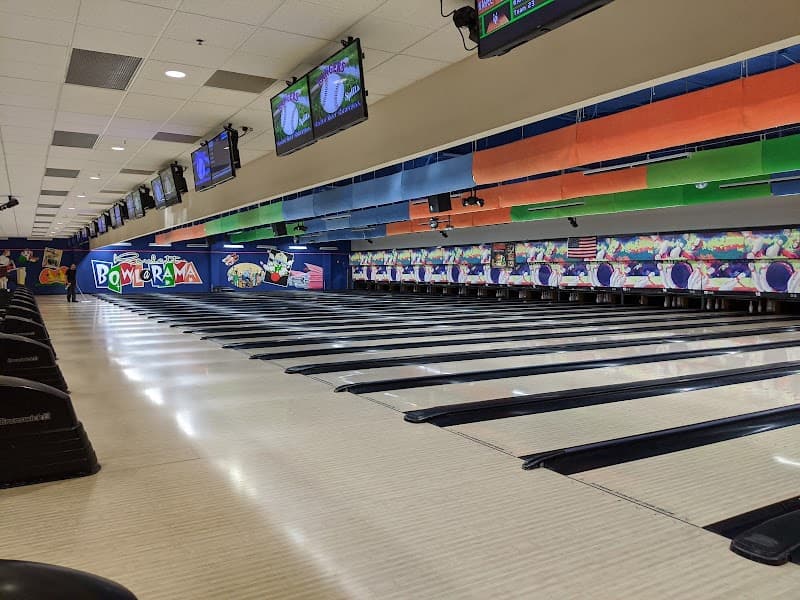 Interior view of Rowlett Bowl-a-Rama bowling alley