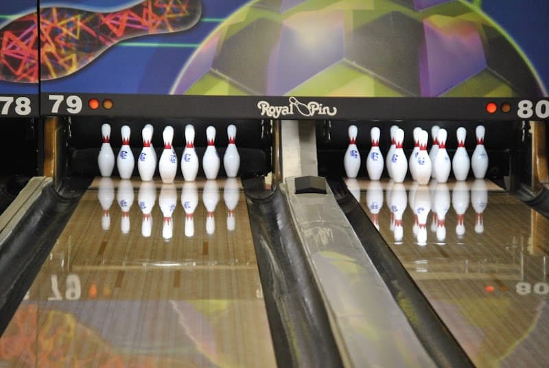 Interior view of Royal Pin Western bowling alley