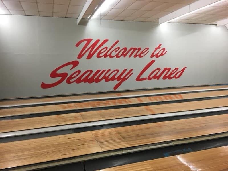 Interior view of Seaway Lanes bowling alley