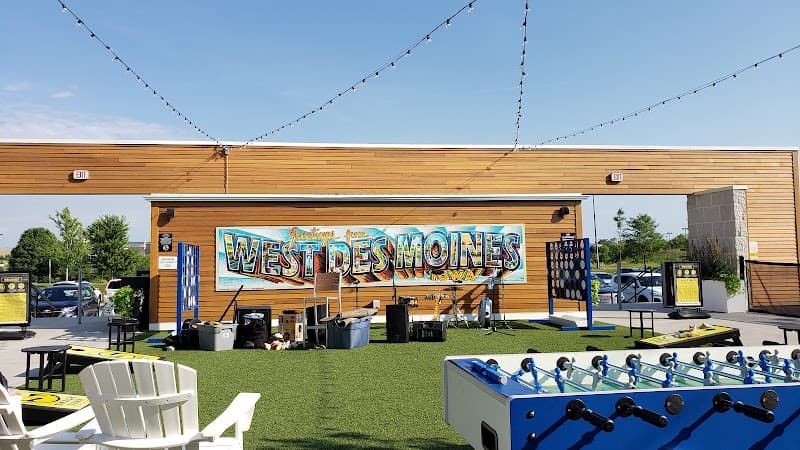 Interior view of Smash Park Des Moines bowling alley