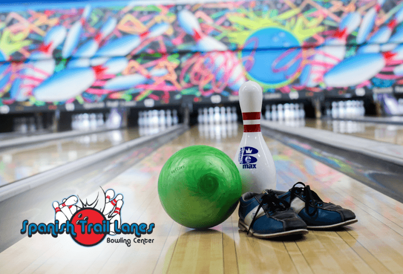 Interior view of Spanish Trail Lanes bowling alley