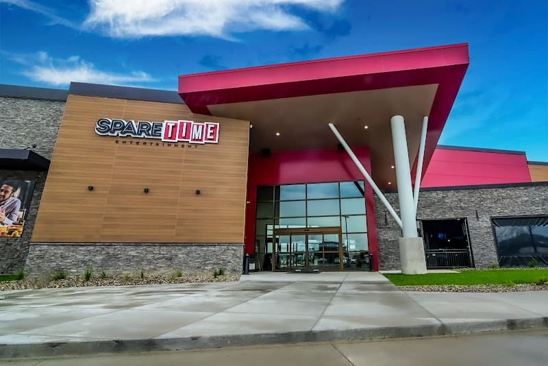 Interior view of Spare Time Des Moines bowling alley