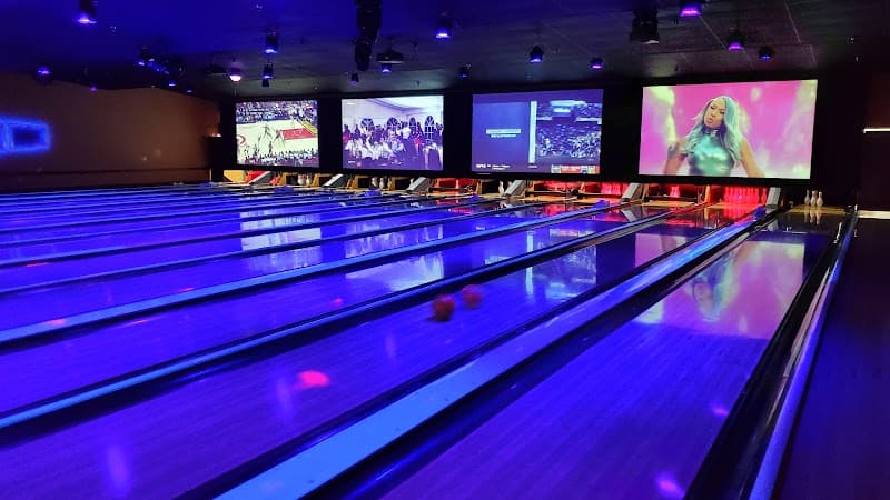 Interior view of Spare Time Greensboro bowling alley