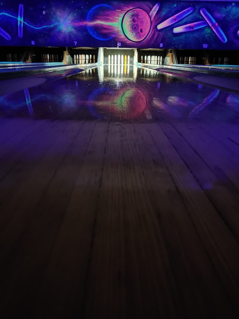 Interior view of Sparetime Recreation bowling alley