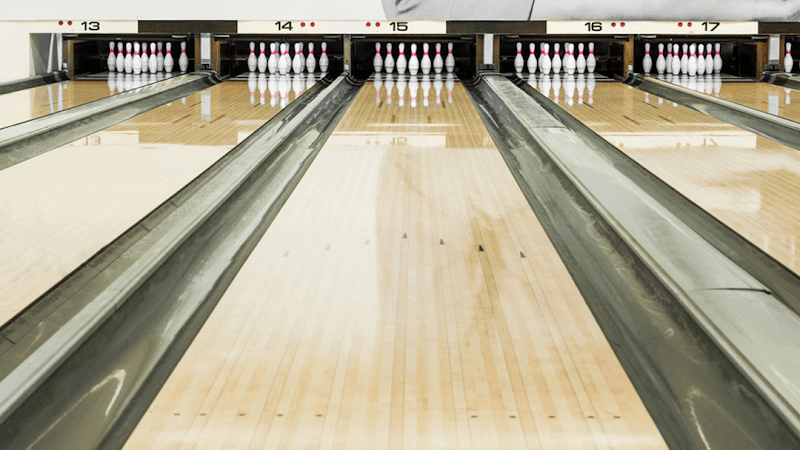 Interior view of St Clair Lanes bowling alley
