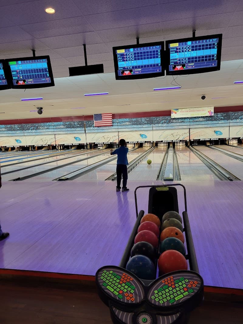 Interior view of Strike Zone Lanes bowling alley