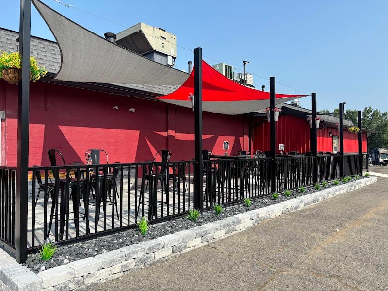 Interior view of Suburban Lanes bowling alley