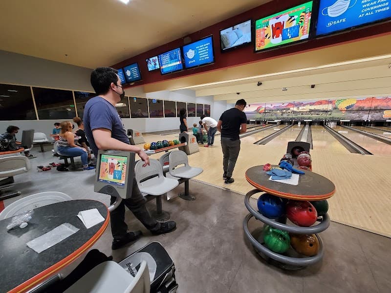 Interior view of Suncoast Bowling Center bowling alley