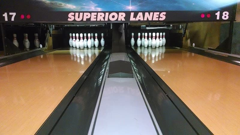 Interior view of Superior Entertainment Center bowling alley