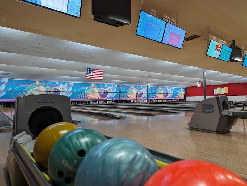 Interior view of Surfside Bowl bowling alley