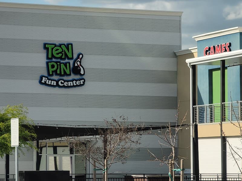 Interior view of Ten Pin Fun Center bowling alley