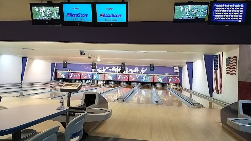 Interior view of Ten Spot Lanes Inc bowling alley
