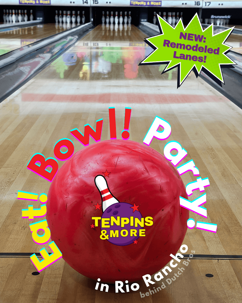 Interior view of Tenpins & More bowling alley