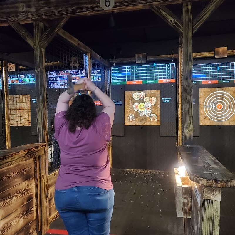 Interior view of The Alley bowling alley