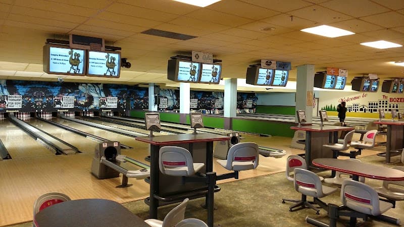Interior view of The Bozeman Bowl bowling alley