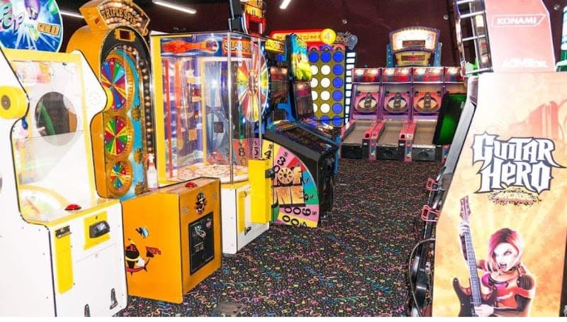 Interior view of The Lanes 216 bowling alley