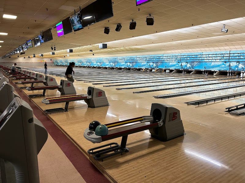 Interior view of Three Hundred Bowl bowling alley