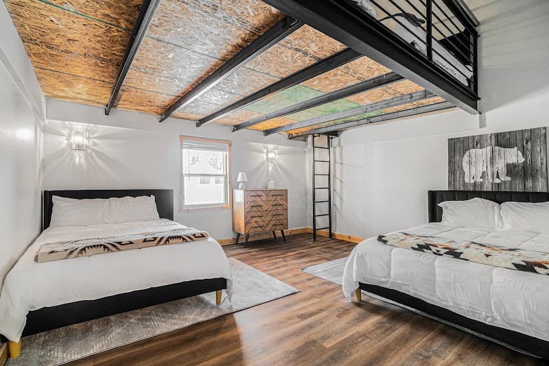 Interior view of Timbertown Lodge and Lanes bowling alley