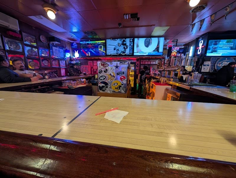 Interior view of Trophy Lounge bowling alley