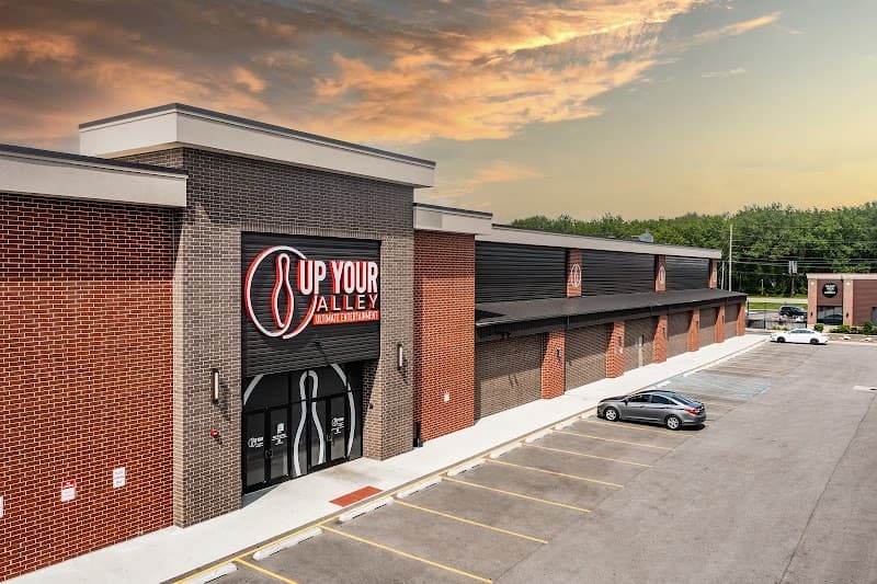 Interior view of Up Your Alley bowling alley